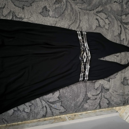 Dress, knee-length with open back