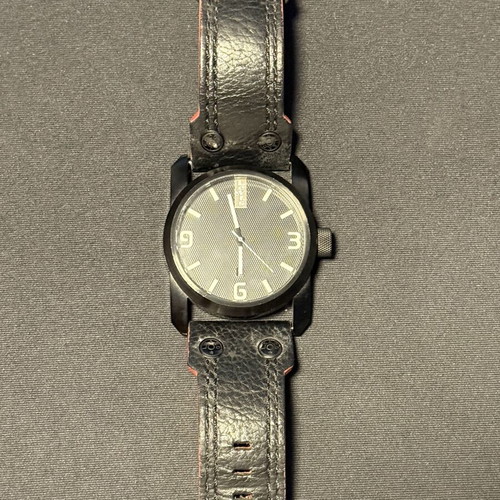 Levi's men's watch genuine leather like new, black