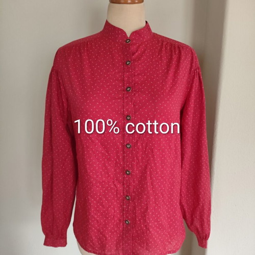 Original Distler lightweight cotton shirt with floral pattern like new, M/L