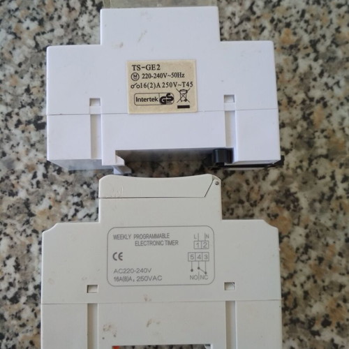 Digital DIN Rail Timer Set, pack of 2