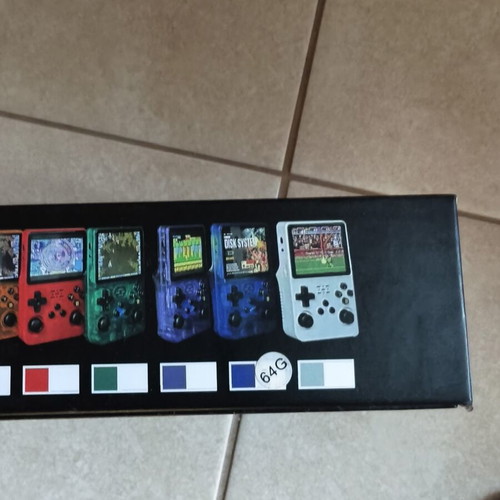 R36S retro game console blue, 64GB