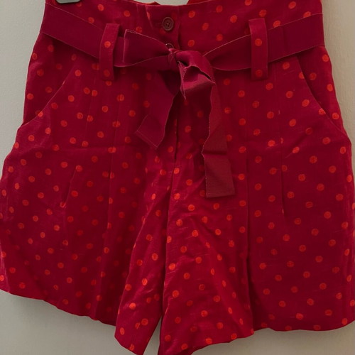 Sonia Rykiel polka dot shorts like new, size L, red pink