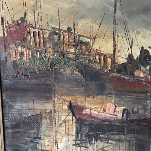 Signed painting with spatula technique like new