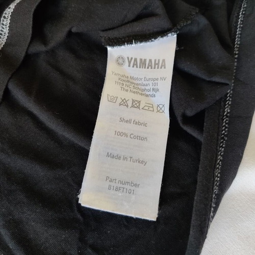 T-shirt Yamaha Racing Paddock μεταχειρισμένο, βαμβακερό, μαύρο, μέγεθος Extra Large