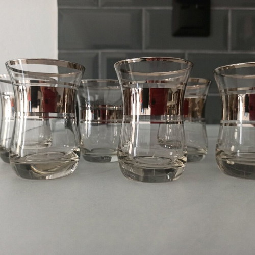 Tea glasses new, traditional Turkish style, set of six