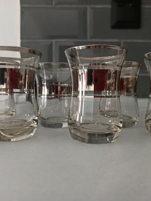 Tea glasses new, traditional Turkish style, set of six