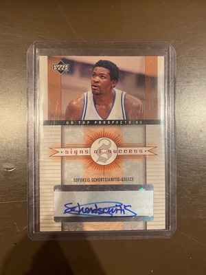 2003-04 UD Top Prospects Signs of Success Sofoklis Schortsanitis Auto card new