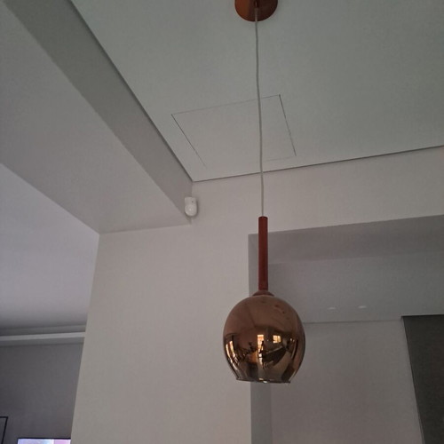 Ceiling lights, 3 pieces, 2 gold and 1 inox