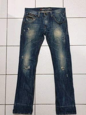 Ανδρικό τζιν Brokers Jeans μεταχειρισμένο με σκίσιμο, μέση 88cm