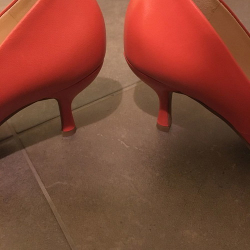 Peep Toe Ninewest new coral leather size 38