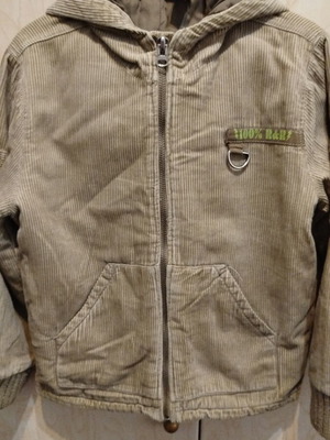 Zara cord jacket with hood like new, beige size 10-11 years