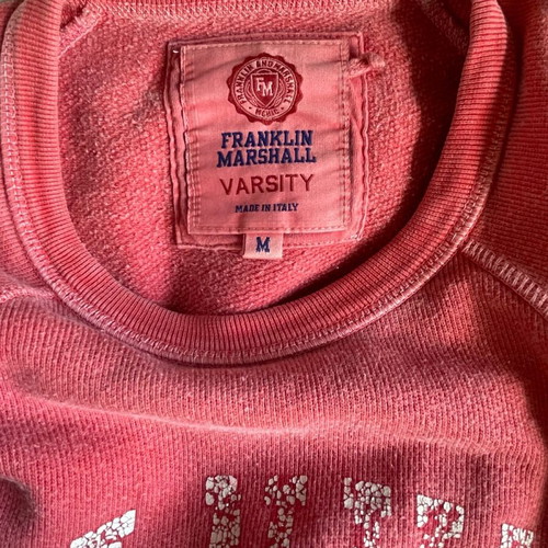Franklin & Marshall Varsity sweatshirt vintage washed red size M like new
