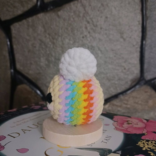 Crocheted colorful bee made to order