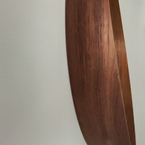 Round Oak Mirror 60 cm like new, natural wood frame