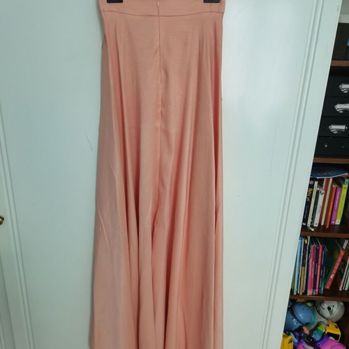 Grama asymmetrical skirt used pink with bow, size L