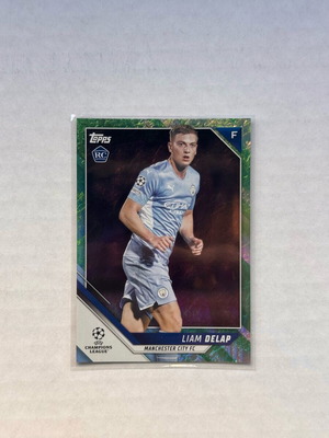 Картичка Liam Delap Rookie Manchester City Aqua 2022-23 Topps UCC нова