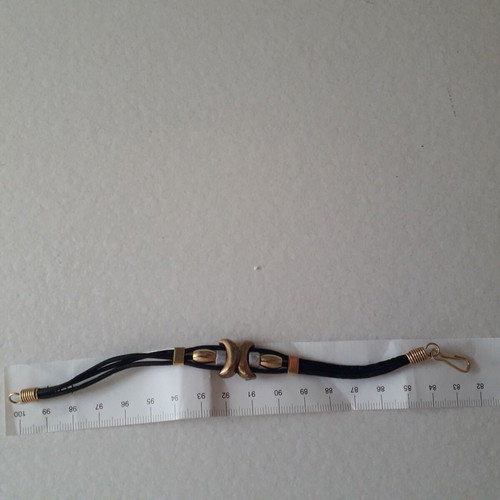 Bracelet new, black and gold