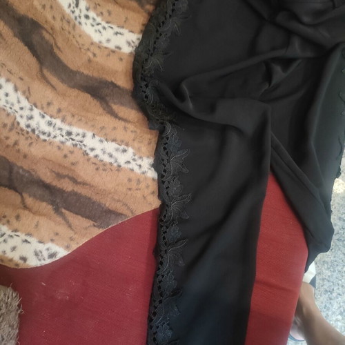 Pants black with lace side openings, like new, size M