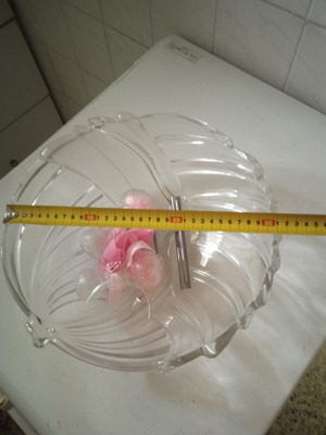 Large glass serving bowl used for living room