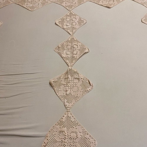 Handmade old table runner used