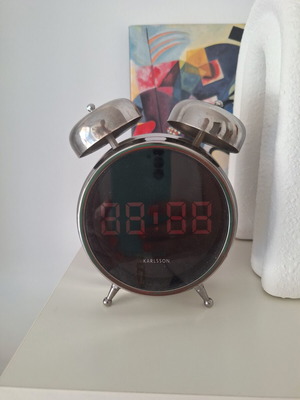 Karlsson Digibell digital alarm clock used, retro design