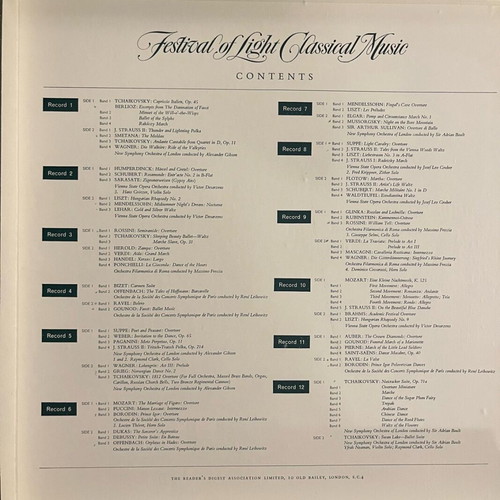 Festival of Light Classic Music collection new, 12 records