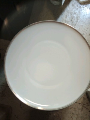 German porcelain plates used, set of 12 shallow, 10 fruit, 2 deep, 3 hors d'oeuvres