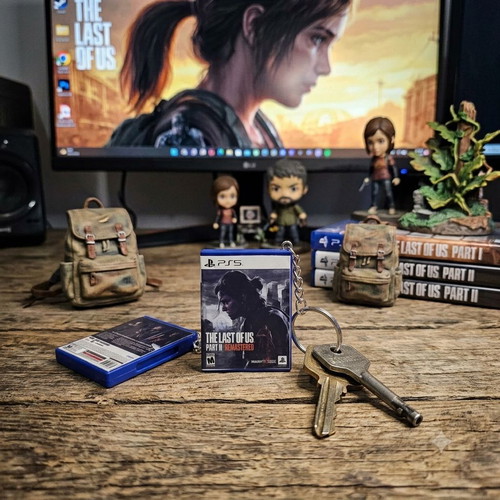 The Last Of Us 2 PS5 game box 3D printed keychain