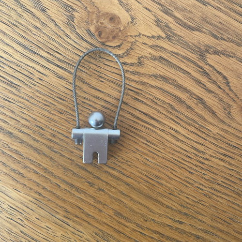 Prince vintage collectible metal keychain used, silver color