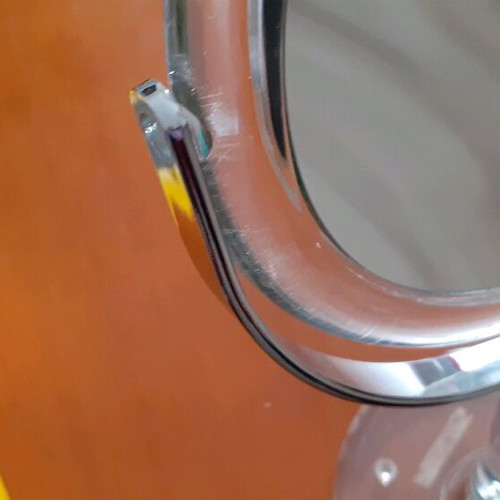 Double-sided mirror used, ×10 magnification