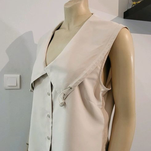 Cream shirt vest used, size L