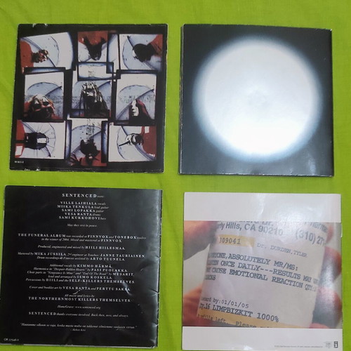 Music CD inserts pack of 5 with Slipknot, Limp Bizkit, Sentenced, Linkin Park Meteora