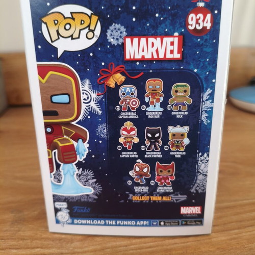 Funko Pop Marvel Gingerbread Iron Man 934 like new