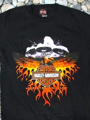 Harley Davidson T-Shirt 100 Years μέγεθος L καινούργιο, μαύρο πολύχρωμο