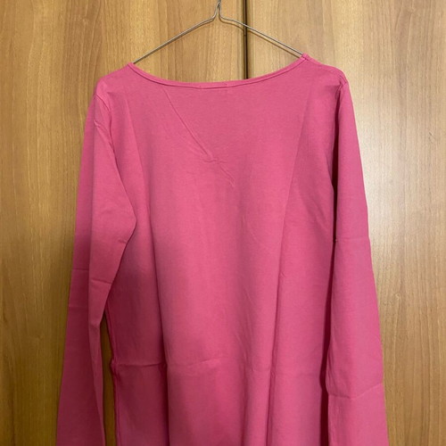 Celestino women's blouse with long sleeves and V-neck pink new
