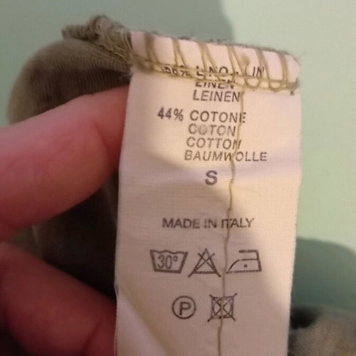 Linen dress like new, slim fit, olive color, size XS 34