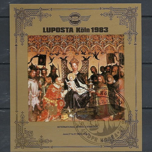 M-sheet Κορέα 1983 μεταχειρισμένο, International Airmail Exhibition-Luposta Köln