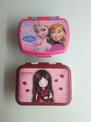 Children's lunchboxes used, set of 2 Santoro London and Disney Frozen