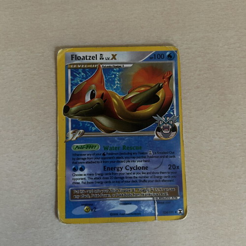 Floatzel Pokemon card used, collectible with minor damage