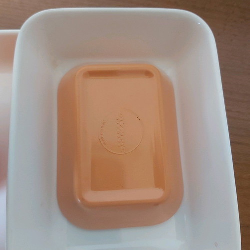 Olympic Airways serving set used, orange color