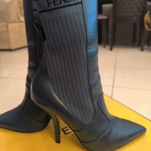 Fendi women's sock ankle boots size 40, dark blue