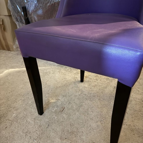 Leather chair purple used