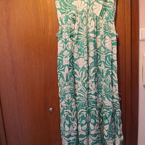 Mango long sleeveless dress turquoise, like new, XS