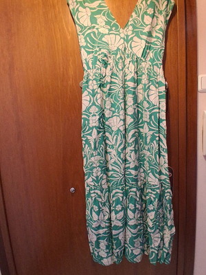 Mango long sleeveless dress turquoise, like new, XS