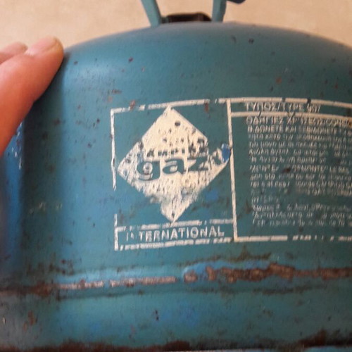 Campingaz portable stove with 2kg empty gas bottle used
