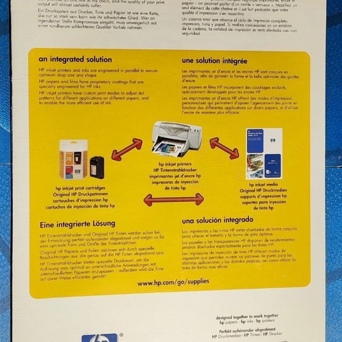 HP Photo Papers Original packs in excellent condition, sizes A4+10x15 Glossy, Matt & Iron