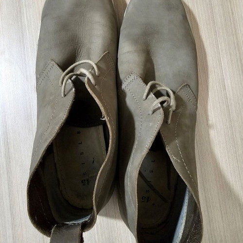 Sisley Suede Boots Used Size 45 Gray Beige