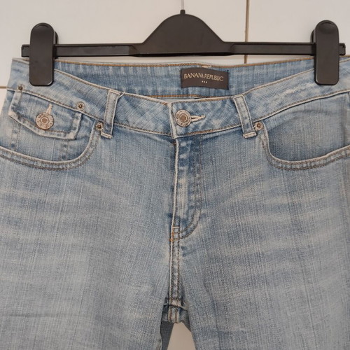 Banana Republic jeans used, size 6, gray-blue
