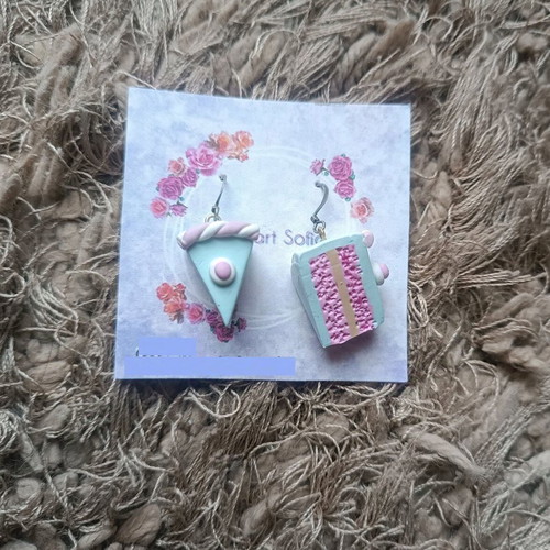 Handmade earrings new, polymer clay