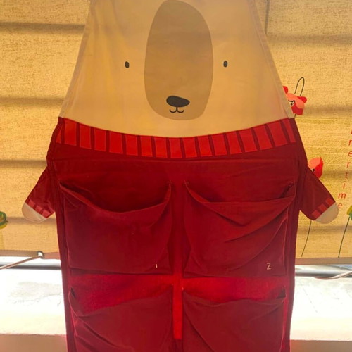 H&M Home Kids Hanging Wall Organizer like new, cotton, teddy bear design